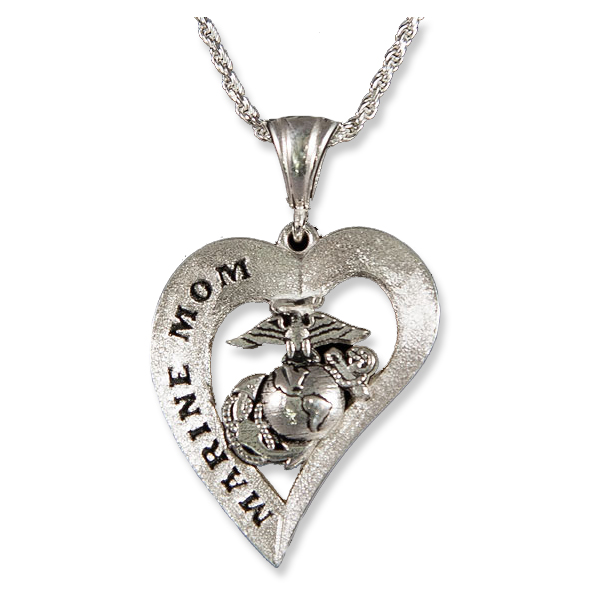 Wounded Marine Handcrafts Marine Mom Necklace