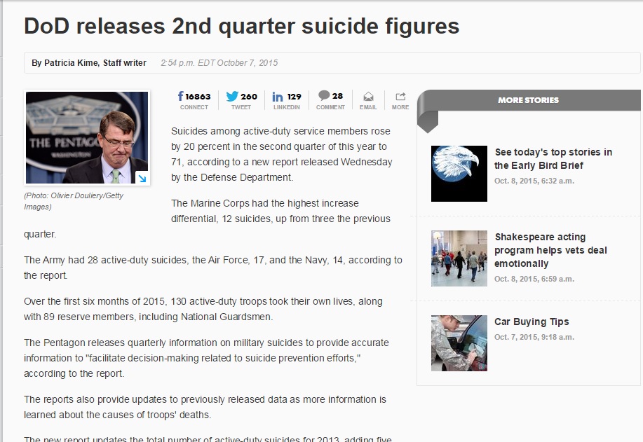 DoD 2nd quarter suidice figures