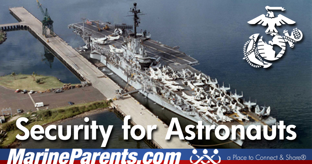 Marines Provide Security for Astronauts
